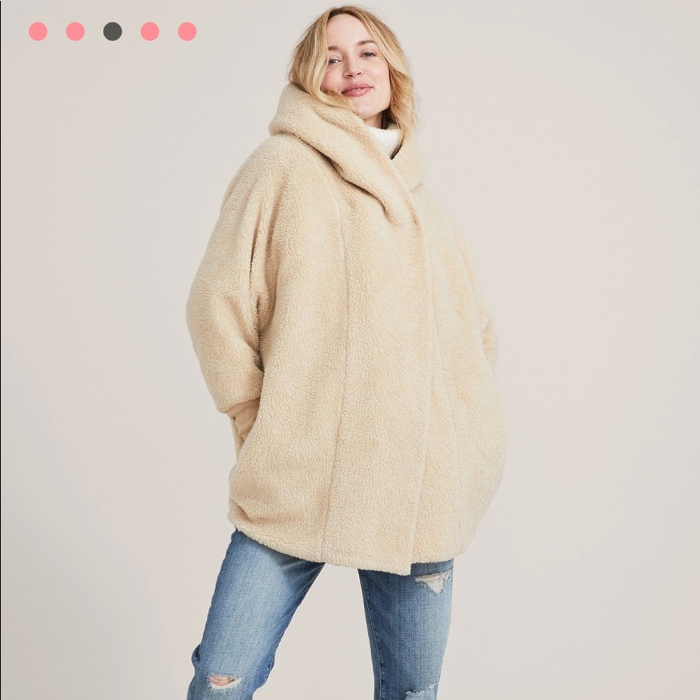 Hatch Collection Coco Cocoon Coat in Teddy
